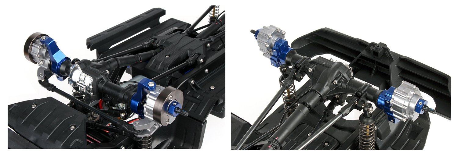Completed front and rear axles