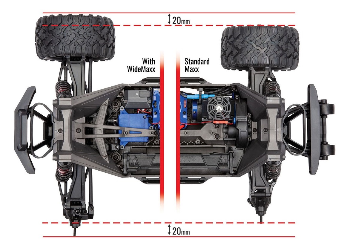WideMaxx<sup>®</sup> Kit (8995) (Black) 20 mm Width Comparison (Chassis)