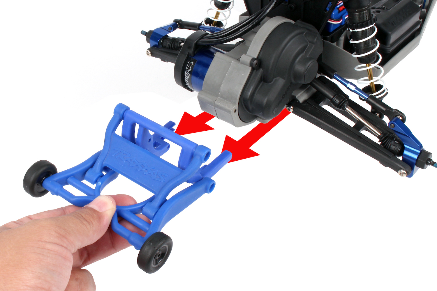 Pull off the wheelie bar