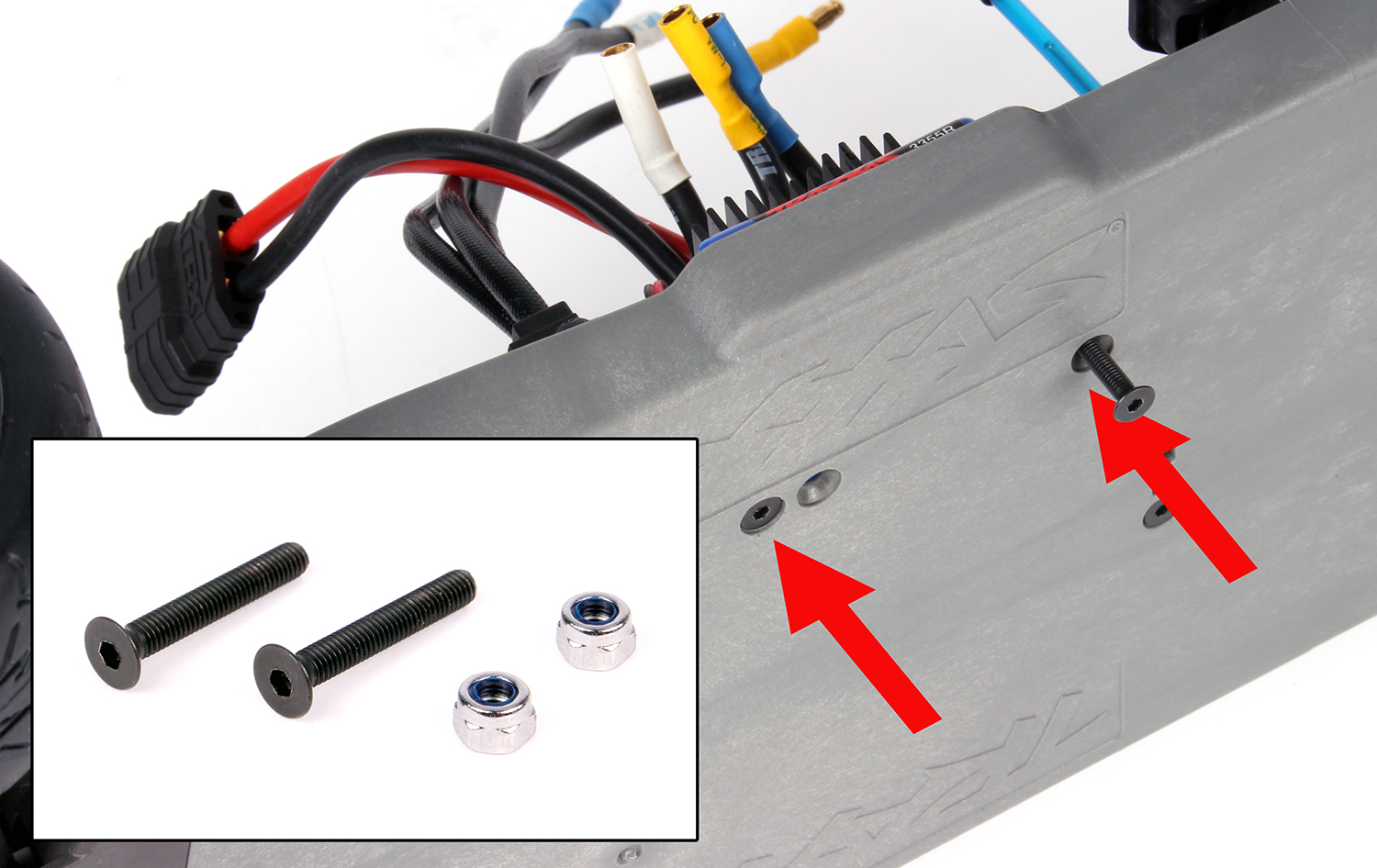 Install the 3x20 screws