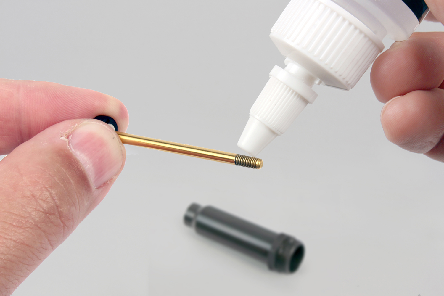 Lube the shaft’s threads