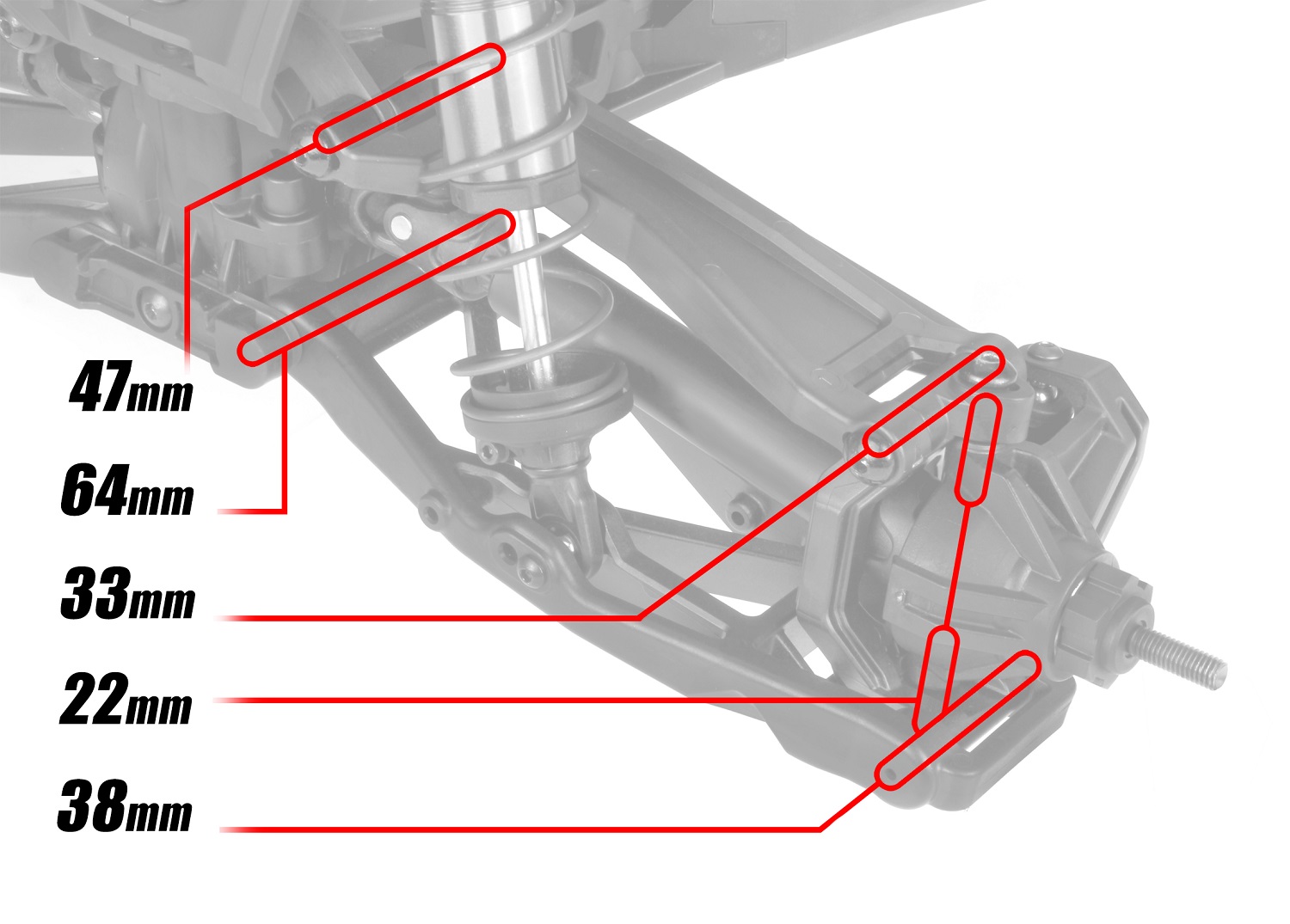 Suspension pin locations