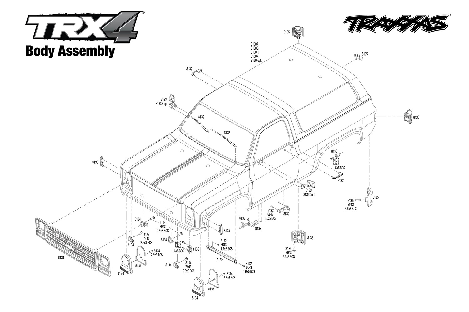 Blazer exploded view