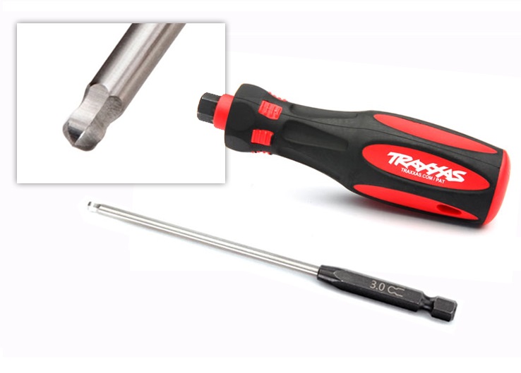 A ball-end 3 mm driver makes the job easy