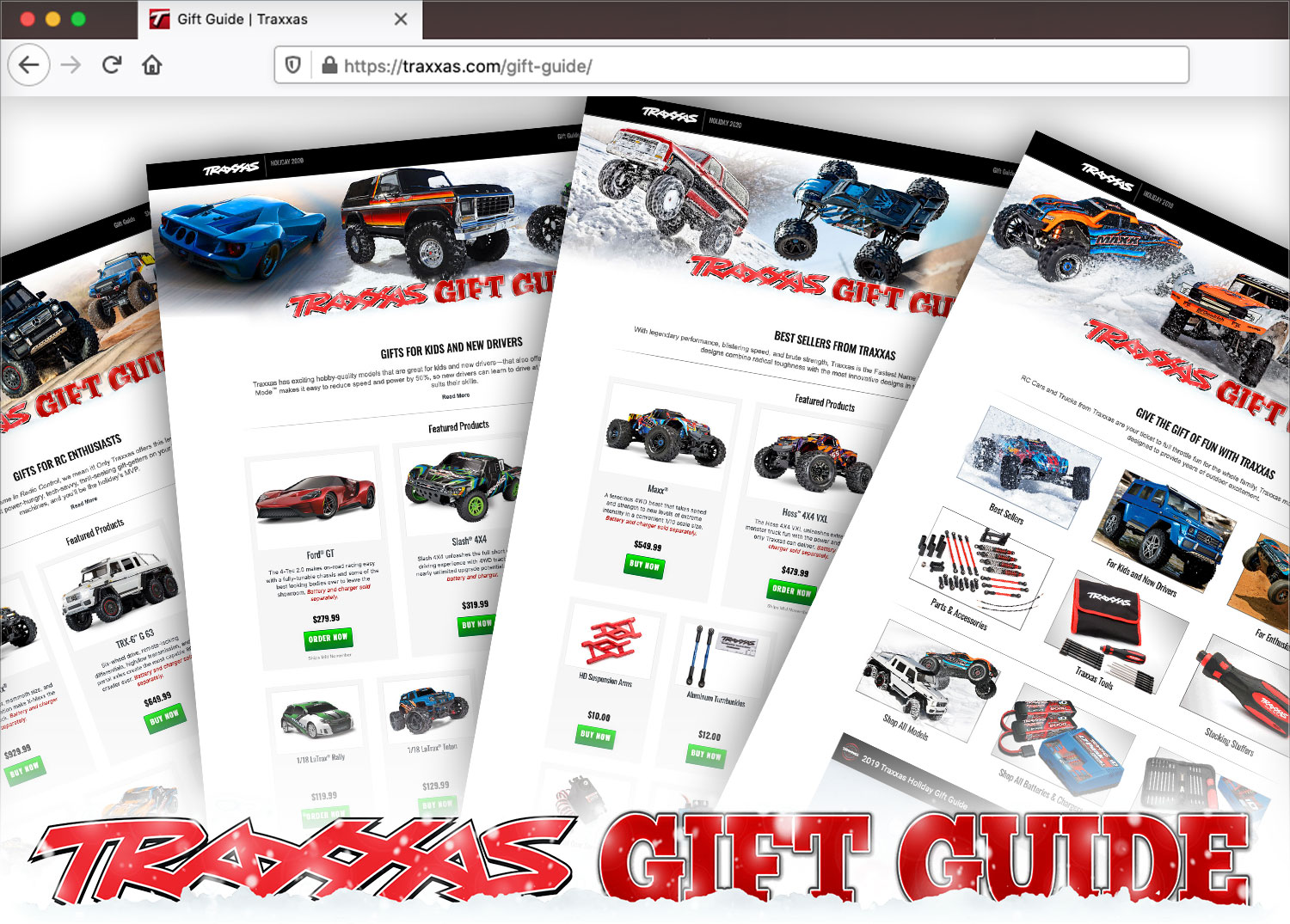 Traxxas gift guide page