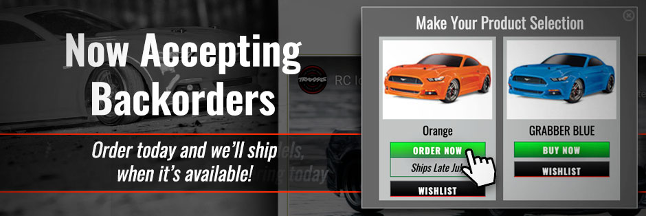 Traxxas.com Backorders