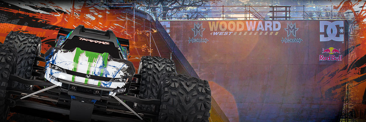 E-Revo and X-Maxx Challenge the Woodward MegaRamp