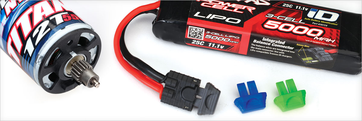 Traxxas Fixed Gear Adapters and Battery Charge Indicator Plugs