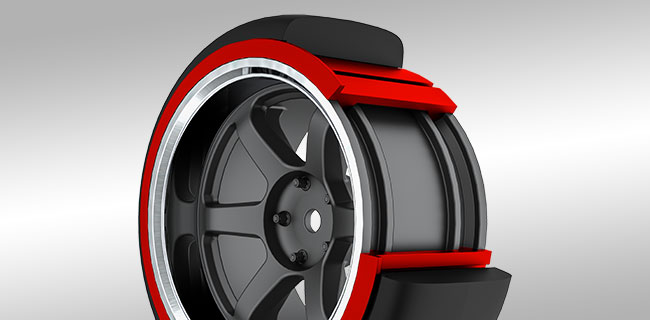 105237-4 6 Spoke Wheels and Drift Tires
