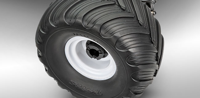 White Monster Truck Wheels with Terra Groove Tires