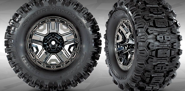 Sledgehammer Tires and 2.8? Black Chrome Wheels