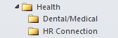 Outlook - Partial Health folder tree