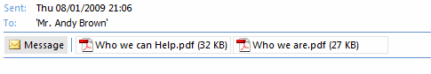 Outlook - Attachments: Who we can Help.pdf, Who we are.pdf