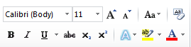 Word - Font Section