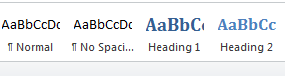 Word - Styles Section